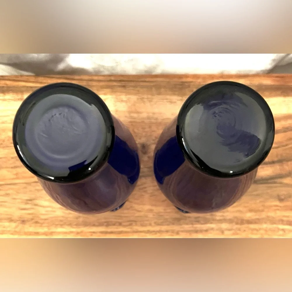 Vintage cobalt blue glass vintage 1970